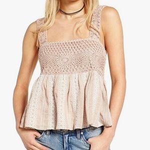 Tularosa Crochet Babydoll Tank Top